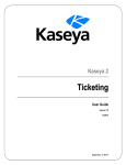 Ticketing - Kaseya R9.2 Documentation Version R92