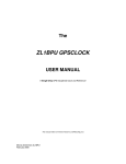 The ZL1BPU GPSCLOCK USER MANUAL