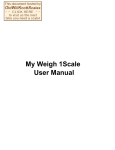My Weigh 1Scale User Manual