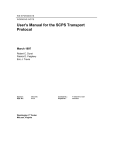 User`s Manual for the SCPS Transport Protocol MITRE