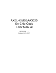 AXEL-X MB8AA3020 On-Chip Code User Manual