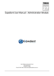 Expedient User Manual – Administration Module