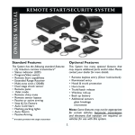 BW RAS 130 User Manual - Black Widow Vehicle Security Systems