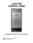 Lighting Control Panel User Manual - A-C