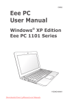 Asus Eee PC 1101HA User Guide Manual Operating Instructions