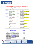 Lentiviral shRNA expression Cloning Kit User Manual for