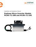 Enphase Micro-Inverter Models M190-72-208 and M190-72-240