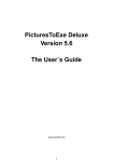 PicturesToExe Deluxe Version 5.6 The User`s Guide