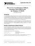 How to Use Asynchronous Callback Functions with GPIB Events for