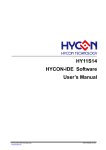 HY11S14 HYCON-IDE Software User`s Manual
