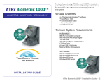 Acroprint ATRX Biometric 1000 Installation Guide