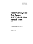 Road Inventory Field Data System (RIFDS)–Public User Manual