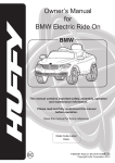Owner`s Manual for BMW Electric Ride On