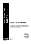 QUICK USER GUIDE