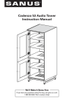 Cadenza 53 Audio Tower Instruction Manual We`ll Make It