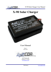 X-90 Solar Charger User Manual 2010-06-23