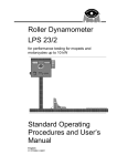 Roller Dynamometer LPS 23/2 Standard Operating