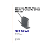 Wireless-N 300 Modem Router DGN2200 Setup Manual