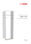 Installer manual NIBE™ F470