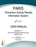Prevention Activity Results Information System USER MANUAL