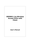 IEEE802.11g Wireless Access Point with Client