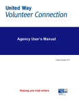 Agency User`s Manual - United Way of Marathon County