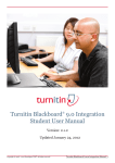 Turnitin Blackboard® 9.0 Integration Student User Manual