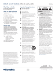 QUICK START GUIDE: ARC-2e Menu ARC