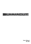 User Manual SummaCut R