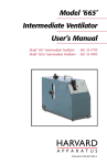 Model 665 Intermediate Ventilator User`s Manual