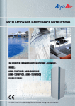 Installation, maintenance and user manual