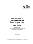 DNA-STP-SYNC-1G Synchronization and Screw Terminal Panel