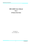 MDC-i4260C User`s Manual Part 1 (Product Overview)