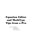 Equation Editor and MathType Tips from a Pro