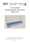 User manual Heating mantle with stirrer KM-5-XX