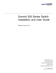Summit 200 Series Switch Installation and User Guide