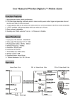 User Manual of Wireless Digital A/V Motion Alarm Function Features