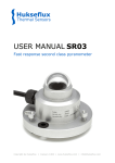 USER MANUAL SR03 - Hukseflux - Thermal Sensors