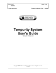 Tempurity System User`s Guide