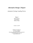 Alternative Design 2 - BME - University of Connecticut