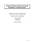 Acquired Brain Injury/Learning Disability Training Guide