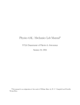 Physics 4AL: Mechanics Lab Manual - Campbell Group