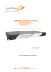 REMOTE CONTROL SILVER USER MANUAL Version 1.1.x
