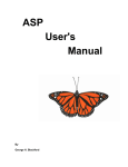ASP User`s Manual - ASP Statistical Software
