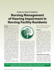 Nursing Management of Hearing Impairment in Nursing Facility