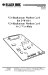 V.34 Rackmount Modem Card for 2-/4-Wire V.34