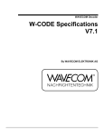 WAVECOM Decoder W-CODE Specifications V7.1