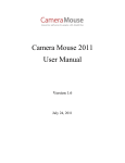 Camera Mouse 2011 User Manual