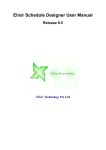 Elixir Schedule Designer User Manual