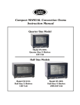 Compact MANUAL Convection Ovens Instruction